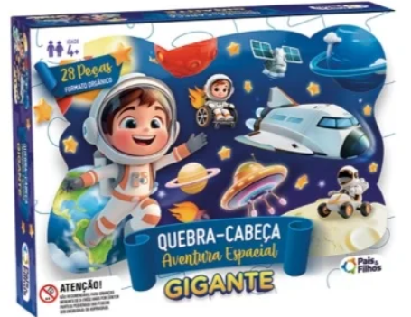 Quebra-Cabeça Aventura Espacial Gigantes em Madeira – Pais & Filhos