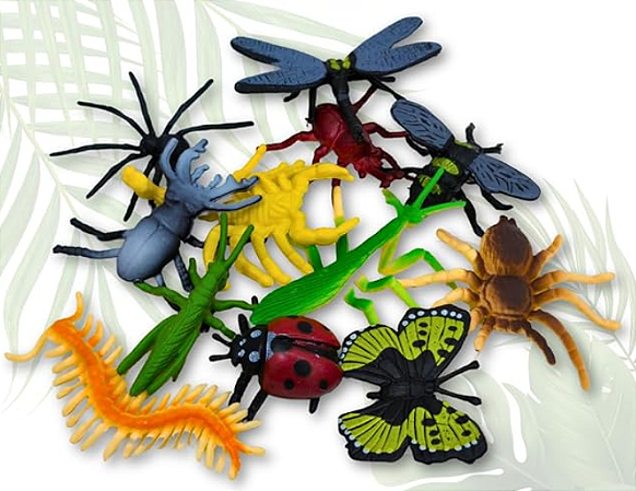 Kit Miniaturas de Insetos e Aracnídeos