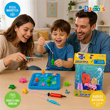 Jogo Pesca Brinquedo Magnetica Peixinhos