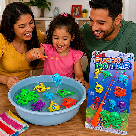 KIT PESCARIA INFANTIL C/ 10 PEÇAS