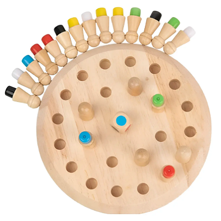 Jogo De Memória Desafio Cores Tabuleiro Infantil Brinquedo