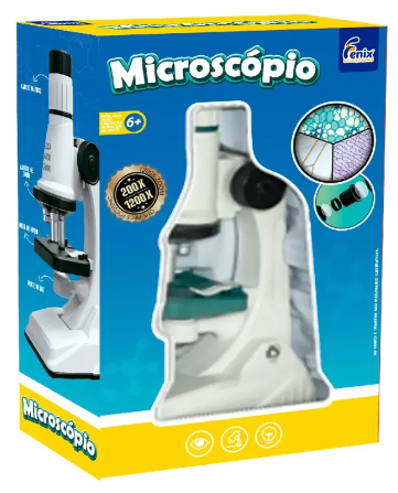 Microscópio Educacional com acessórios