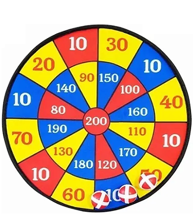 Jogo De Dardos Red Star Alvo 36cm C/ 3 Bolas Velcro