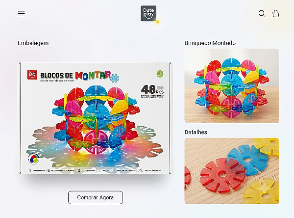 Blocos de montar - Flocos de Neve - 48 peças