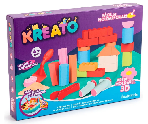 Kit Areia Mágica Castelo Kreato Infantil Multikids - Br2802