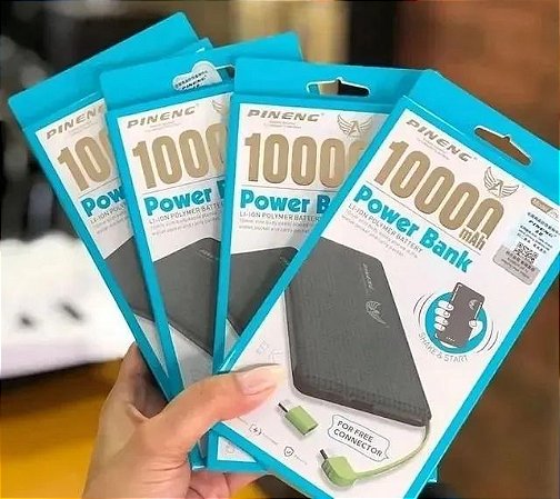 CARREGADOR PORTATIL POWER BANK 10.000MAH PINENG
