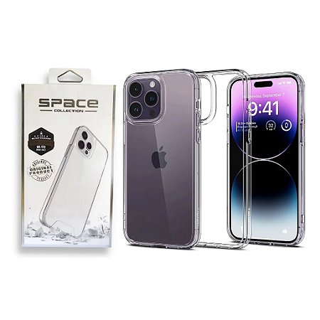 Capa Capinha Clear Case Space Rígida Anti Amarelamento Resistente Para iPhone 14 Pro
