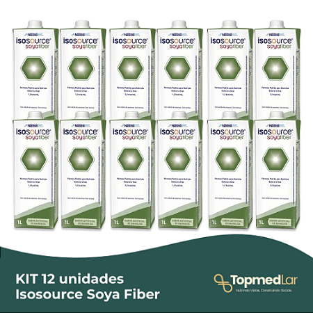 Kit 12 unidades Isosource SoyaFiber 1l - Nestlé