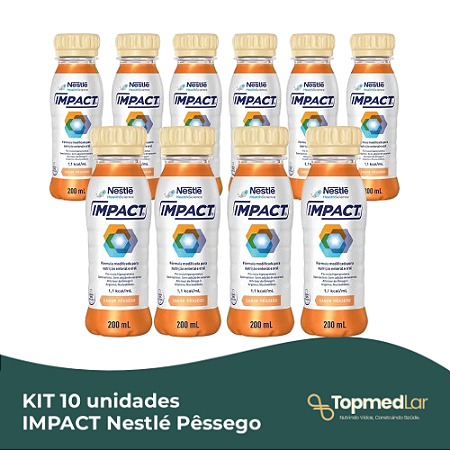 Kit 10 unidades Impact Pêssego 200ml - Nestlé