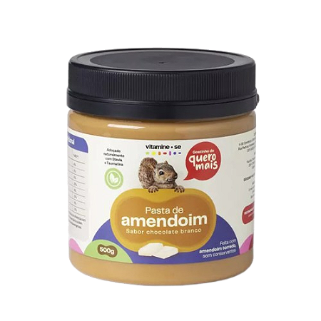 Pasta de Amendoim sabor Chocolate Branco 500g- Vitamine se