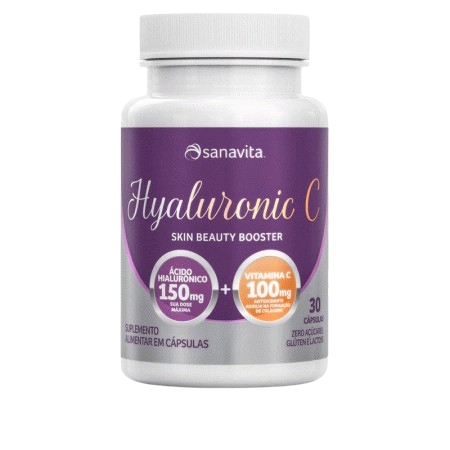 Hyaluronic c 150mg ácido hialurônico + vitamina C /30 cápsulas - Sanavita