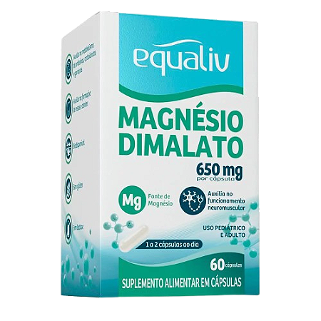 Magnésio dimalato- 60 caps - Equaliv