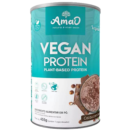 Vegan protein amao 455g - cacau c/ avelã