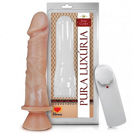 Prótese Realística com Ventosa e Vibro 15,3cm x 3,8cm (00854)