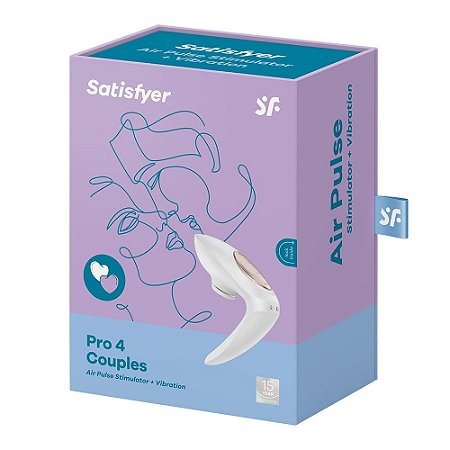 Satisfyer Pro 4 Couples Vibrador Casal Estimulador Clitóris Recarregável (00931)