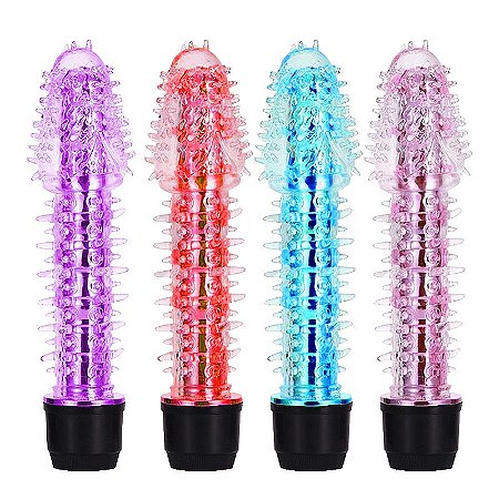 Vibrador personal com capa estimuladora em silicone (00840)