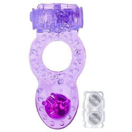 Estimulador Anel Peniano em Silicone c/ Vibro e Pérola Massageadora.