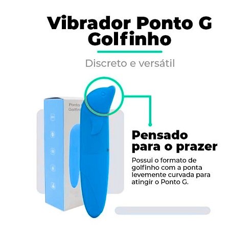 VIBRADOR GOLFINHO LISO AZUL PONTO G