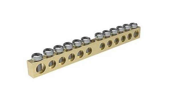 Barramento SOPRANO 2 furos de 6 mm + 10 furos de 5 mm