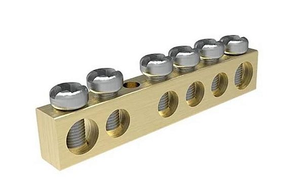 Barramento SOPRANO 2 furos de 6 mm + 4 furos de 5 mm