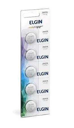 Bateria litio elgin 2016 cartela com 5 unidades