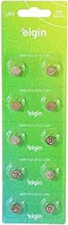 Bateria alcalina elgin lr41 cartela com 10 unidades