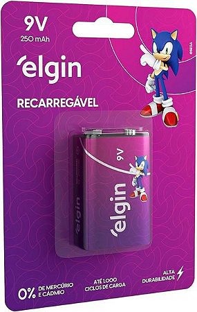 Bateria Recarregavel Elgin 9v