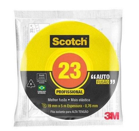 Fita isolante auto fusão/alta tensão 5m x 19mm 3m scotch
