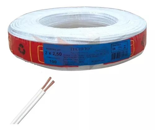 Fio paralelo techfio branco 2x1,5mm