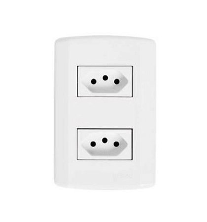 Conj. 2 tomada modular branca 20a pluzie - 7214