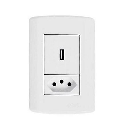 Modulo pluzie usb +tomada 2p+t 20a4x2 - 7290