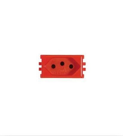 Modulo tomada vermelha2p+t 20a 250v modular pluzie - 7276