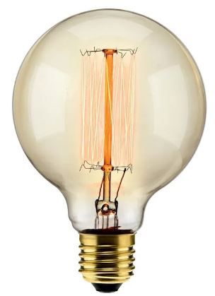 Lampada elgin filamento carbono g95 40w 127v 2000k