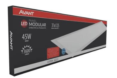 Painel embutir modular AVANT 25w 31x62cm 6500k