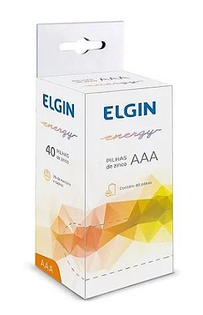 Pilha AAA zinco-carv comum -r03 c/ 40unids elgin