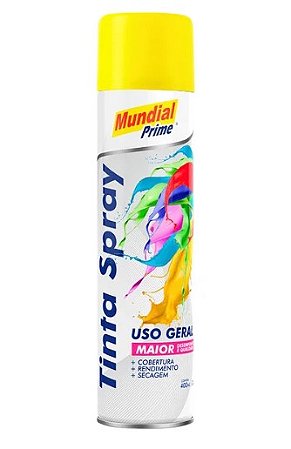 Tinta spray amarelo 350ml mundial prime toolcolor