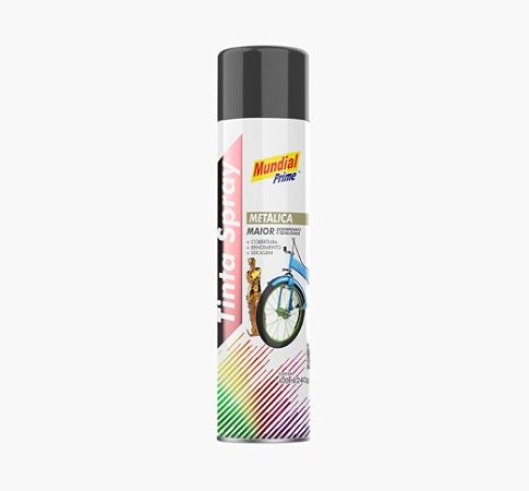 Tinta spray metálico grafite 400ml mundial prime