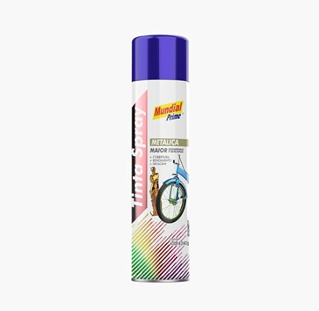 Tinta spray metálico azul 400ml mundial prime