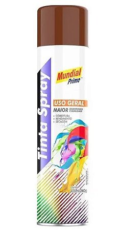 Tinta spray marrom 400ml mundial ug prime