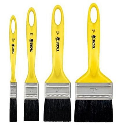 Trincha Tigre Media 519-3/4 Sintetico Preto