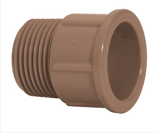 Adaptador plastilit marrom soldável curto lr 50mm x 1.1/2" PACOTE C/25