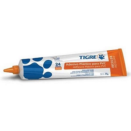 Adesivo pvc tigre incolor bisnaga 75g *