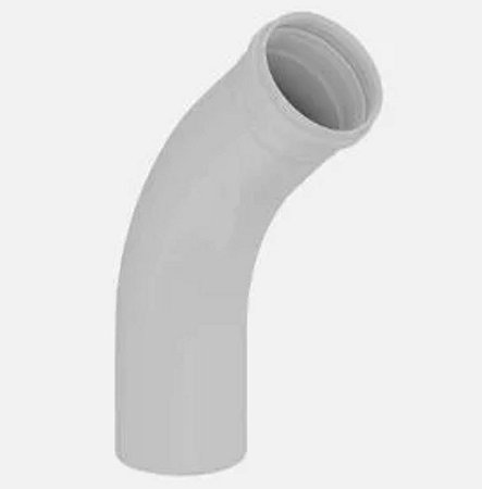 Curva plastilit 45° branca esgoto longa 100mm & PACOTE  c/10
