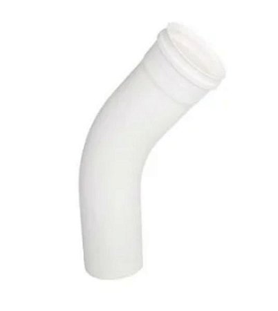 Curva krona 45° branca esgoto longa 75mm