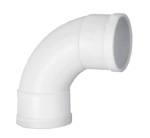 Curva krona 90° branca esgoto curta 40mm