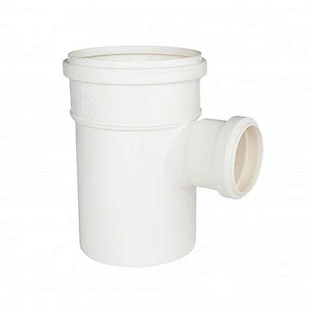 Tee amanco redução branco esgoto 100x50mm