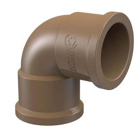 Cotovelo tigre 90° soldavel marrom 50mm *