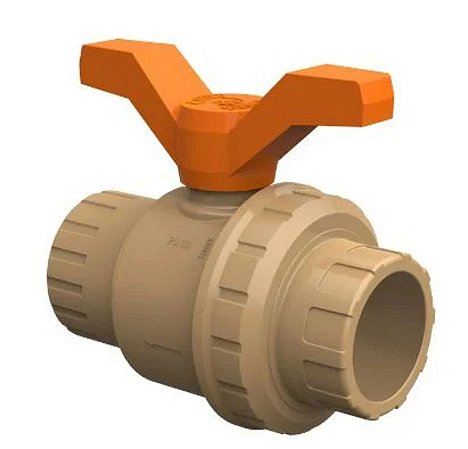 Registro esfera borboleta soldavel marrom 32mm socel