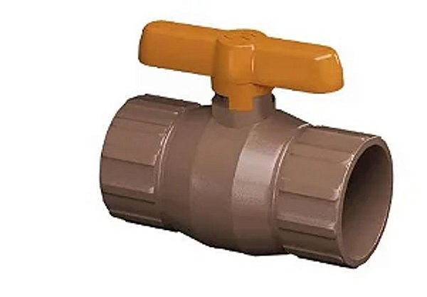 Registro esfera borboleta soldavel marrom 25mm socel