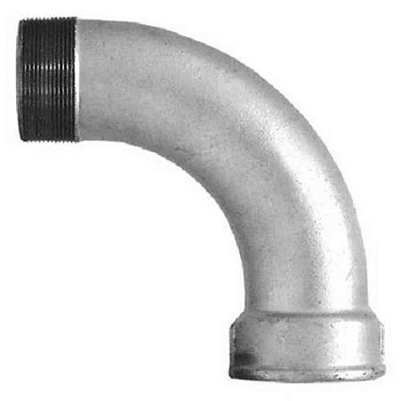 Curva 90 macho/femea galvanizado 3/8"